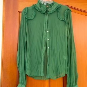 Emerald green blouse size small